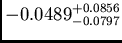 $-0.0489^{+0.0856}_{-0.0797}$