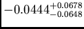 $-0.0444^{+0.0678}_{-0.0648}$