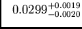 $~~0.0299^{+0.0019}_{-0.0020}$