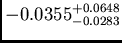 $-0.0355^{+0.0648}_{-0.0283}$
