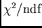 $\chi^2/\mbox{ndf}$